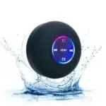 Waterproof Mini Bluetooth Shower Speaker with LED Light – Black, Only $6.99 (42% Off)