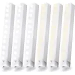 Msetgrd 8″ Rechargeable Magnetic Motion Sensor Under Cabinet Lights (6-Pack) – $14.99