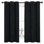 NICETOWN 42″W x 63″L Blackout Curtains (Black) – $9.98