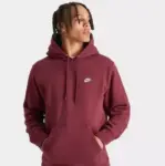 Nike Men’s Club Fleece Embroidered Hoodie – Dark Team Red $25 (Was $70) $25.00