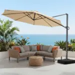 OLILAWN 10ft Patio Umbrella with Base for $149.99