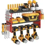 Ouinis Heavy Duty Power Tool Organizer Wall Mount with 4 Drill Holders – $18