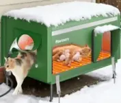 Pawtners 26″ XL Heated Outdoor Cat House with Heated Pad for $64