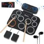 Portable Electronic Drum Set with 9 Pads for $29.99