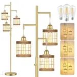 QiMH 68″ Industrial Stepless Dimmable Tree Floor Lamp with 3 LED Bulbs for $35