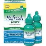 4-Pack Refresh Tears Lubricant Eye Drops, 0.5oz Bottles – $15.54