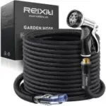 Relxitl 50ft Non-Expanding Garden Hose with 10-Pattern Nozzle for $22.31