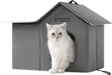 Rest-Eazzzy Insulated 14″ Cat House with Mat (Medium) – $12