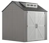 Rubbermaid 7′ x 7′ Large Resin Outdoor Storage Shed with Floor – $825