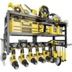Seenwuun 3-Tier 9-Drill Holder Wall Mounted Power Tool Organizer (Medium) – $28.49