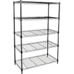 Simple Deluxe Heavy Duty 5-Shelf Storage Shelving Unit – Black Finish – $49.49