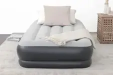 SLEEPLUX Twin Air Mattress with Built-in Pump, Pillow & USB Charger – $15