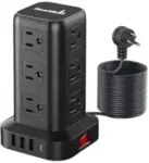 SMALLRT Compact 12 AC 4 USB Surge Protector Tower for $18