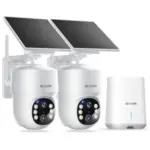 2-Pack SOLIOM 5MP Solar Wireless 5G Cameras with 32GB Storage for $89