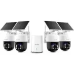 Soliom SH801-4 Wireless Outdoor Solar 4K Security Camera (4-Pack) Now $172.11