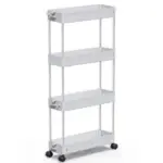 SPACEKEEPER 4-Tier Slim Rolling Storage Bathroom Organizer Cart for $9.73
