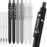 6-Pack STAGEEK GX3 Black Gel Pens with 3 Extra Refills for $8.44