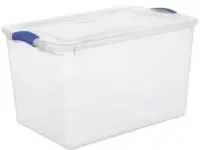 Sterilite 66 Quart Large Storage Bin with Latch Lid for $8.98
