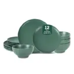 Stone Lain Rio 12-Piece Stoneware Dinnerware Set (Green) – $28.06 ($89.99 Original)