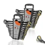 24-Piece SUZUME Flex Head Ratcheting Wrench Set (Metric & SAE) – $59