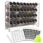 SWOMMOLY 4-Tier Spice Rack Organizer with 36 Square Jars – $25
