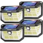 Tecknet 231 Outdoor Motion Sensor LED Solar Lights (4-Pack) for $17.99