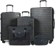 Travelhouse 5-Piece Hardside Spinner Luggage Set for $89.99