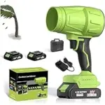 TURSICA 21V Cordless Leaf Blower Kit with 2x 6Ah Batteries – $29.99
