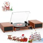 Udreamer Vinyl Bluetooth Record Player with Speakers (Brown) – $55 at Walmart