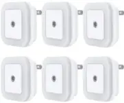 6-Pack Uigos LED Night Light Lamps with Smart Sensor for $5.99