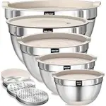 Umite Chef 8-Piece Mixing Bowl Set with Airtight Lids for $31.98