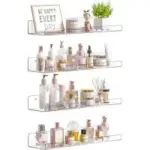 Upsimples 15″ Floating Acrylic Shelves (4-Pack) for $9.99