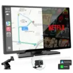 Volam 9″ Apple CarPlay & Android Auto Screen with Backup Camera – $78