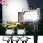 6-Pack WdtPro Outdoor Waterproof Solar Spot Lights (Cool White) – $25