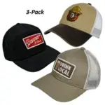 3-Pack Weekend Wear Caps – Khaki/White – $12.00 ($72.98 Value)