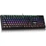 Wegear 104-Key Full Size RGB Mechanical Keyboard (Blue Switch) – $18.99
