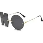 WINTOO Trendy Rimless Black Meta Sunglasses – $4.99 ($9.99 Original)
