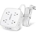 Yishu 6ft Surge Protector Power Strip with 8 Outlets & 4 USB Ports – $8.98