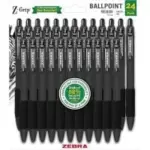 Zebra Pen Z-Grip Recycled Retractable Ballpoint Pens (1.0mm, Black Ink) – $5.69