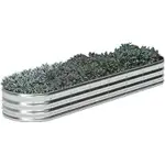 Zizin Galvanized Raised Garden Bed 8x2x1 FT for $25.19