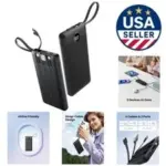 10,000mAh Power Bank with Built-In Cables for $56.99