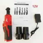 12V Cordless Electric Ratchet Wrench with 2 Batteries & Charger for $15.59