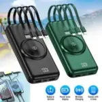 900000mAh Portable Wireless Charger with 4 Cables for $23.99