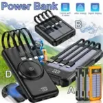 90000mAh Wireless Power Bank with 4 Cables for Phones – $26.99