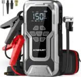Acmount D18 6000A 12V 21800mAh Portable Car Jump Starter with Air Compressor for $39