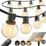Addlon 198ft Solar String Lights with 60+4 Shatterproof LED Bulbs for $29.99