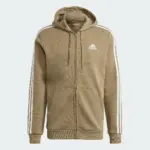 Adidas Men’s Essentials Fleece 3-Stripes Full-Zip Hoodie for $18.40