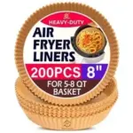200PCS 8-Inch Non-Stick Air Fryer Liners for $40.19