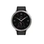 Amazfit Active 2 Round Smartwatch with Black Leather Band for $71.99