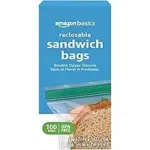 Amazon Basics Double Zipper Sandwich Storage Bags – 100 Count for $2.05